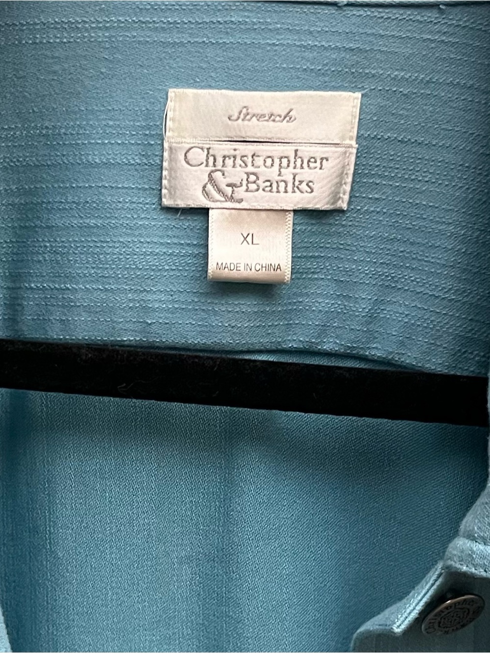 CJ Banks Women's Aqua Blue Button-Front Jacket. XL - Picture 2 of 3
